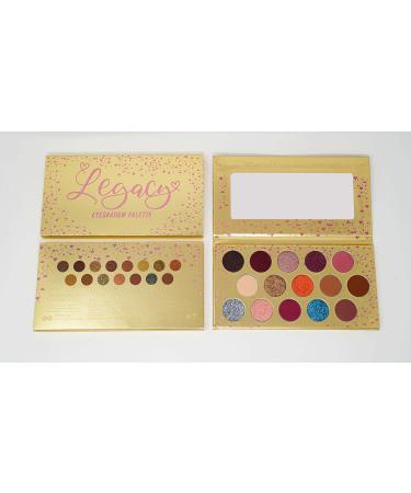 The Legacy Eyeshadow Palette 15 Shade Highly Pigmented Eyeshadow Palette Makeup Set Matte Shimmer Pressed Glitter Metallic All Highly Pigmented Blending Powder Natural Velvet Texture Eye Shadow Kit
