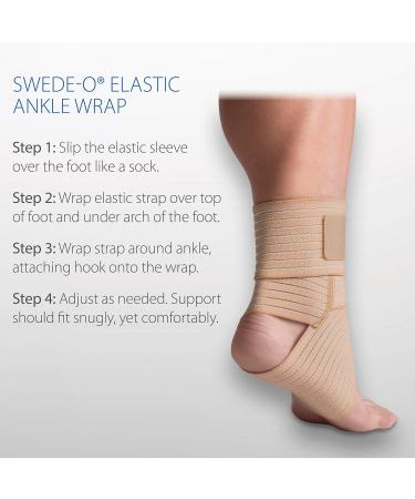 Swede-O Elastic Ankle Wrap - Small/Medium | Premium Support & Comfort - International Shipping Available - Buy Online on GoSupps.com