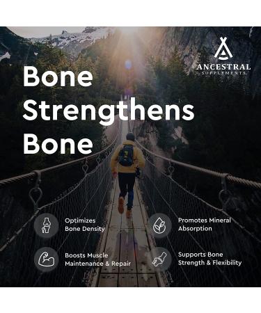 Ancestral Supplements Grass Fed Beef Living Bone 180 Capsules - Bone & Joint Health Support - Buy Online on GoSupps.com
