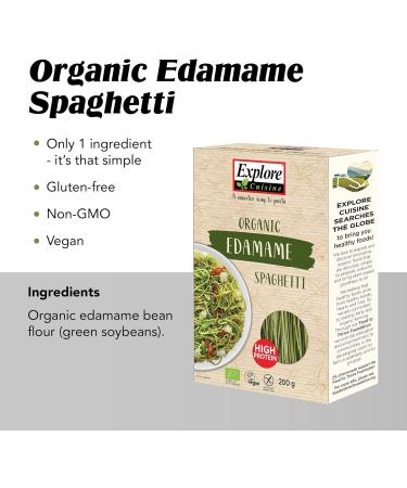 Explore Cuisine Organic Edamame Spaghetti Pasta - Low Carb, Plant-based, Vegan, High Protein & Fiber, Gluten Free - 200g (Pack of 1) - Buy Online on GoSupps.com