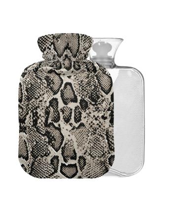 Snake Skin Hot Water Bottle without BAP with cover 2 l large hot water bag for pain relief from cramps