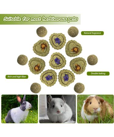 Episkey Bunny Chew Toys Small Animal Treats Natural Timothy Grass Chew Toys Grass Cake&Grass Ball Pet Snacks Molar Teeth Grinding Toy Chewing for Chinchillas Pig Dwarf Rabbit Gerbils H01 - Buy Online on GoSupps.com