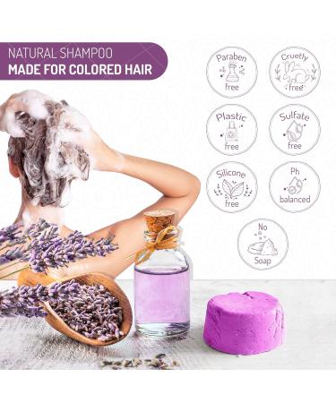 Ruh Natural Shampoo Bar for Color Treated Hair | Handmade Sulfate-Free Vegan Eco-Friendly Lavender Shampoo - Buy Online on GoSupps.com