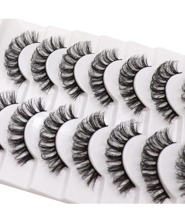 Losha DD Curl Russian Strip Lashes 10 Pairs Pack | Fluffy False Eyelashes | D02 Russian Strip Lashes-DD Curl - Buy Online on GoSupps.com