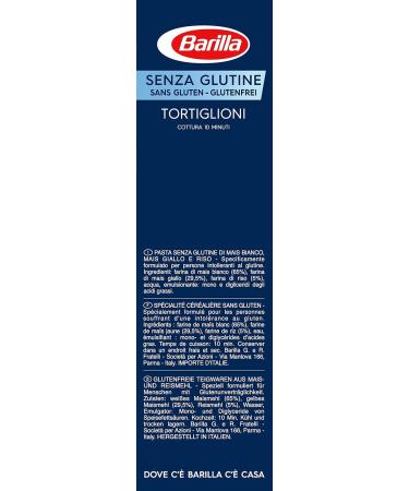 Barilla Gluten Free Tortiglioni Pasta 400g X 7 (2800g) - Buy Online on GoSupps.com