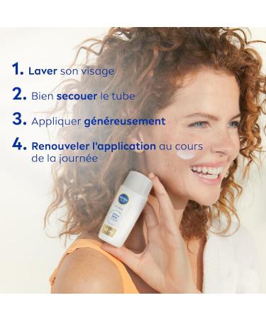 NIVEA SUN Derma Skin Clear Face Sun Protection SPF 50+ (1x40ml) Mattifying face fluid with an ultra-light texture Facial sun care for combination to oily skin - Buy Online on GoSupps.com