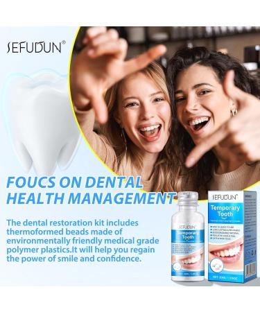 Provisional Dentures & Dental Adhesive Set - 4 Piece Temporary Repair Kit for Broken Teeth & Denture Fillings | International Shipping - Buy Online on GoSupps.com