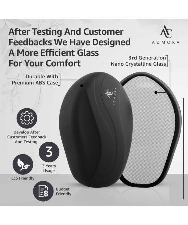 Crystal Hair Eraser: Safe & Portable Hair Removal Stone for Women & Men - Painless Exfoliator & Nail Filer - Coal Black - Buy Online on GoSupps.com