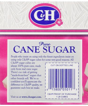 C&H Pure Cane White Sugar Cube 1 lb - Premium Quality Sweetener - Buy Online on GoSupps.com