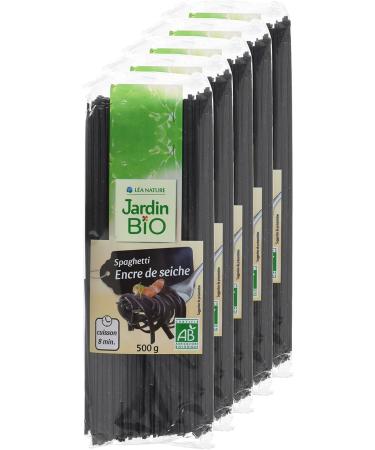 Jardin BiO tic - Spaghetti with squid ink - organic - Salty - AB certified - 500g bag - Buy Online on GoSupps.com