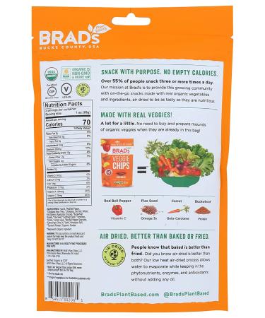 Famous Brads 3oz Cheddar Flavor Raw Chips - Vegan, Gluten Free Sweet Potato Snack - Buy Online on GoSupps.com