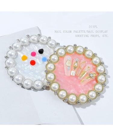 Greatideal Retro Nail Art Palette - 1 Piece Round & Oval Mixing Boards for Creative Nail Art Design | International Shipping Available - Buy Online on GoSupps.com