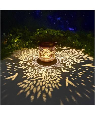 Hummingbird Solar Lanterns Outdoor Waterproof Hanging Solar Lights Hummingbird Gifts for Women Men Metal Bird Decorative LED Lanterns for Yard Patio Lawn Tabletop Pathway Lands Tree of Life Hummingbird