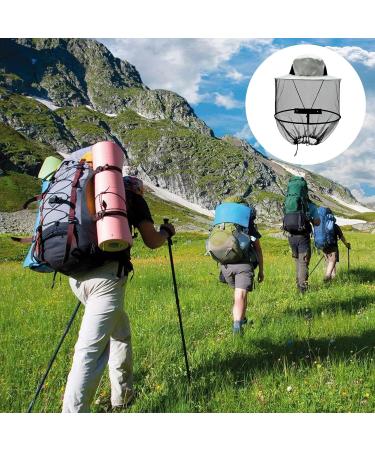 MUNSKT Grey Mosquito Head Net Sun Hat with Face Netting - Wide Brim Protection for Outdoor Activities - Buy Online on GoSupps.com