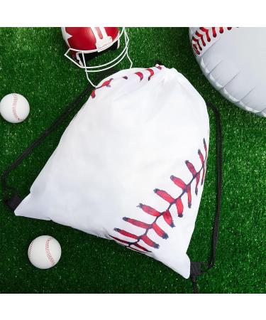 Frienda Drawstring Backpack Baseball Drawstring Bag Baseball Drawstring Party Favor Bags for Your Gym Class and Sports Teams (12 Pieces) - Buy Online on GoSupps.com