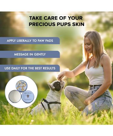 Honey Bee Natural Nose & Paw Balm for Dogs & Cats - Organic Moisturizing Cream with Coconut Oil & Vitamin E - Buy Online on GoSupps.com