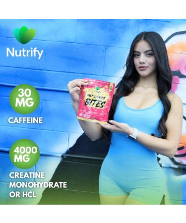 Nutrify Daily Creatine Gummies for Women and Men - 4g Creatine Monohydrate per Serving for Muscle Growth & Recovery -Sugar Free Low-Calorie with Vitamin B12 for Energy Boost 60 Count - Electric Blue - Buy Online on GoSupps.com