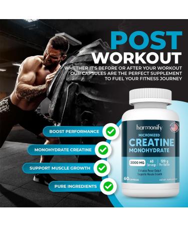 Creatine Monohydrate 2000 mg Powder - Boost Muscle Energy & Cognition | Gluten-Free Keto NSF Certified | 60 Servings - Buy Online on GoSupps.com