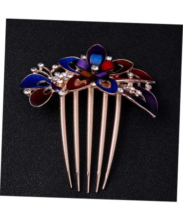 POPETPOP barrettes for women bridesmaid hair accessories goody hair clips for women vintage hair comb floral hair comb wedding jewelry for bridesmaids Fashion Headwear Wedding Headdress pin