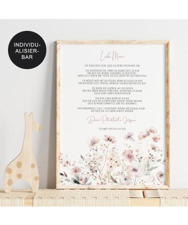 Personalized Godparent Letter Baptism Flowers | Unique Baptism Gift for Godchild & Girl - Buy Online on GoSupps.com