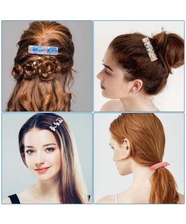 8-Piece Women's Hair Barrettes: Cellulose Acetate Hair Clips - Tortoise Shell French Design - Colorful Patterns - Ideal for Daily Wear - Buy Online on GoSupps.com