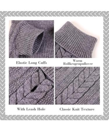 Hjumarayan Warm Dog Sweater - Simple & Elegant Gray Sweater for Small Dogs - Perfect Fit for Chihuahuas (Size S) - International Shipping Available - Buy Online on GoSupps.com