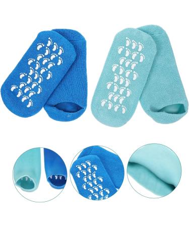 POPETPOP 2 Pairs Gel Socks Foot Softening Silicone Socks Foot Spa Sock Spa Socks Feet Care Moisturizing Sock Heel Softening Socks Heel Repair Sock Household Miss Cotton Yarn Foot Mask - Buy Online on GoSupps.com