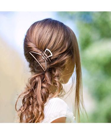 Cfrau 6PCS Chic Large Metal Hair Clips Claw Hair Catch Non-slip Jaw Barrette Hollow Clamp for Women Half Bun Hairpins for Thick Hair (Silver + Gold + 2 Rose Gold + 2 Black) 6 Pcs - Buy Online on GoSupps.com