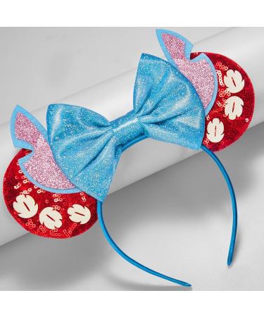 Yunmoxiao Mouse Ears Bow Headbands Shiny Bows Glitter Party Decoration Cosplay Costume for Kids Girls Women Princess Party Decorations Cosplay (Pink) - Buy Online on GoSupps.com