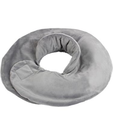 Vital Comfort Grey Neck Hot Water Bottle - Wide Funnel Velcro Fastening & Fleece for Ultimate Warmth - Buy Online on GoSupps.com