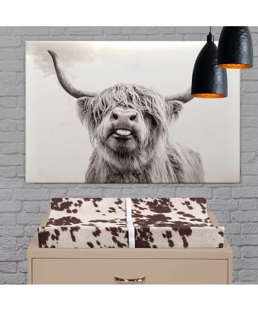 Western Cowboy Changing Pad Cover - Super Soft Brown Cowhide | Shop Now - Buy Online on GoSupps.com