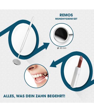 REMOS Tooth Eraser & Dental Mirror Set - Ultimate Oral Hygiene Tool Against Plaque - International Shipping Available - Buy Online on GoSupps.com