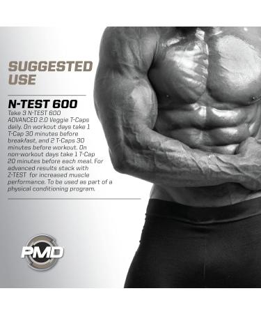 PMD Sports N-TEST 600 Nitric Oxide Booster for Men | Testofen for Lean Muscle & Strength | Estrogen Suppression | 90 Veggie Caps - Buy Online on GoSupps.com