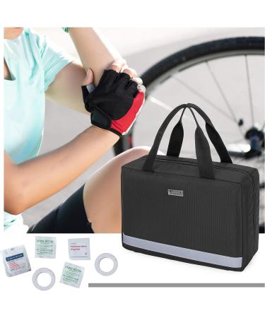 Trunab Small First Aid Kit Bag | Portable & Empty Emergency Trauma Bag for Car, Home, Camping, Hiking | Black - Bag Only - Buy Online on GoSupps.com