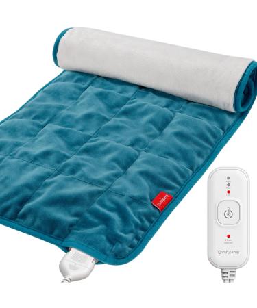 Comfytemp Full Weighted Heating Pad for Back Pain & Cramps Relief, 2.2lb Large Electric Heating Pad for Neck and Shoulders, Moist & Dry Heat Therapy with Auto Shut Off, Stay On, 12x24", Washable 12"x24"