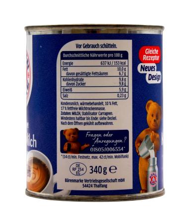 B renmarke Condensed Milk 10% - 10-Pack (10 x 340g) | Premium Quality for Baking & Cooking | International Shipping Available - Buy Online on GoSupps.com