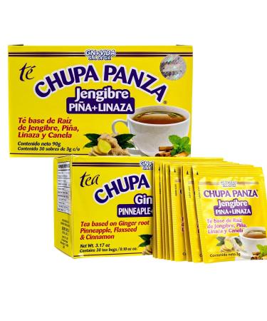 Buy CHUPA Panza Tea - Ginger Pineapple Flaxseed & Cinnamon | 60 Bags - International Shipping Available - Buy Online on GoSupps.com