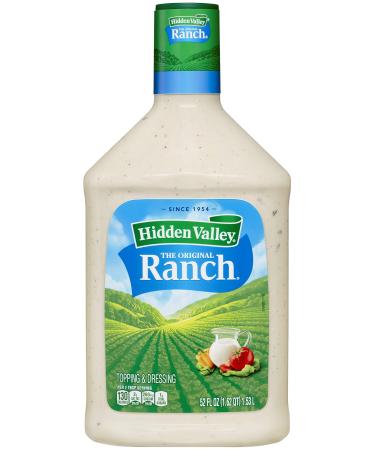 Hidden Valley Original Ranch Salad Dressing & Topping, Gluten Free, Keto-Friendly - 52 Ounce Bottle (Package May Vary)