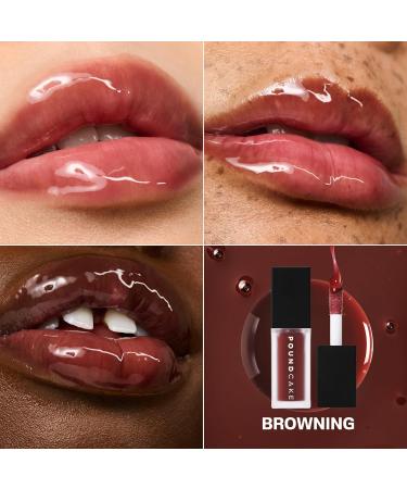 POUND CAKE Cake Theory: Lip Tone Equalizing Oil | For Balanced Lip Color | Hydrating and High-Shine Blurring Lip Oil with Purple Brown Tint | Clean Vegan and Moisturizing Formula 0.23 oz Browning - Buy Online on GoSupps.com