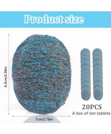 Steel Wool Scrubber 20 PCS Reusable Wire Wool Soap Pads Absorbent Pre-Soaped Scouring Pad for Household Cleaning Kitchen Dishes & Metal Grills Blue - Buy Online on GoSupps.com