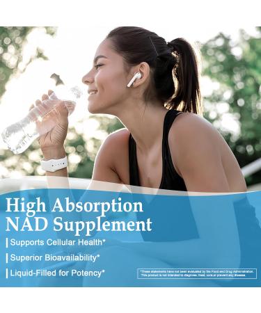 JINGYAT 11-in-1 NAD Supplement with Resveratrol CoQ10 Quercetin Collagen Grape Seed for Cellular Energy Mental Focus & Antioxidant Support - NAD Supplement for Women & Men 120 Soft Capsules - Buy Online on GoSupps.com