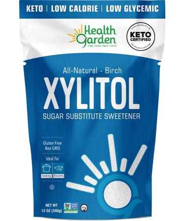 Health Garden Birch Xylitol Sweetener - Non GMO - Kosher - Made in the U.S.A. - Keto Friendly (12 OZ) 12 Ounce (Pack of 1)