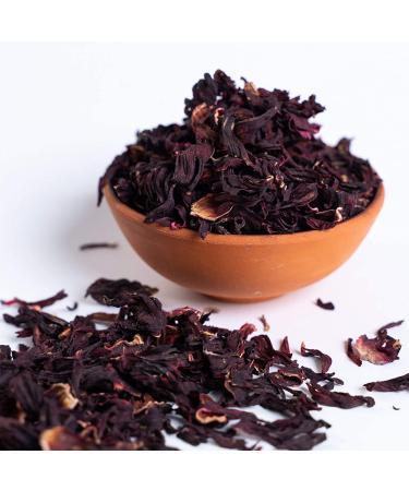 Ole Rico Dried Hibiscus Flowers 4 oz - Perfect for Hibiscus Tea - 100% Natural, Cut and Sifted - Resealable Bag - 4 Ounce Pack - Buy Online on GoSupps.com