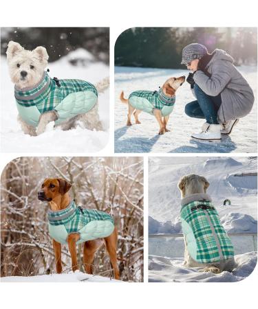 Buy Kuoser Warm Dog Jacket - Reflective Windproof Winter Coat for Small & Large Dogs | Stylish & Functional XL Dark Green - Buy Online on GoSupps.com