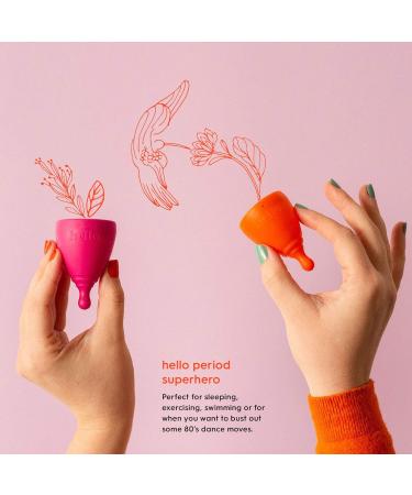 Hello Cup Small/Medium Menstrual Cup - BPA Free  Reusable  Hypoallergenic  Recyclable  Medical Grade TPE - Smooth & Comfortable - Black (S/M 1 ct) - Buy Online on GoSupps.com