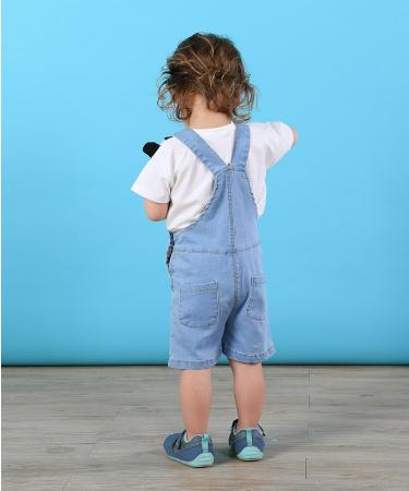 KIDSCOOL SPACE Baby Girl Boy Jean Overalls | Toddler Summer Denim Shortall 3-4 Years Blue-2037 - Buy Online on GoSupps.com