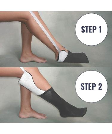 DMI Deluxe Sock Aid - Easy Sock Pull-On Without Bending | Slip-Resistant Sock Helper for Seniors - White - Buy Online on GoSupps.com