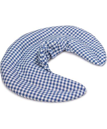 2-in-1 Neck Pillow with Stand-Up Collar - Blue-White Heat & Cold Therapy - Rapeseed Filling for Comfort - Buy Online on GoSupps.com