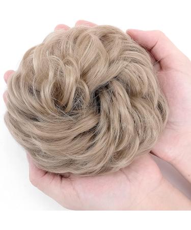Sandy Blonde Messy Bun Hairpiece 45g - Synthetic Updo Ponytail Extension for Women - Ash Blond Scrunchie 45g - Buy Online on GoSupps.com