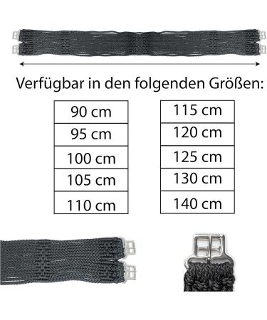 Schnure Belt Horse: 90-140cm Saddle Strap for Optimal Pressure Distribution & Movement | 110cm Black Saddle Belt - Buy Online on GoSupps.com